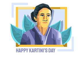 Dia de kartini vector