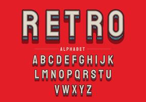 Retro Alphabet vector