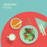 Ilustración de alimentos saludables vector