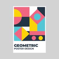 Diseño de cartel geométrico vector