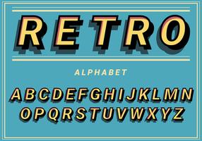 Retro Alphabet vector