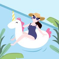 Women Enjoying Summer vector