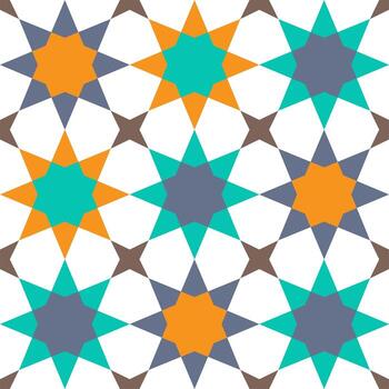 patrón geométrico sin fisuras estilo islámico vector