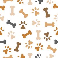 dog seamless pattern theme, bone, paw foot print for use as wallpaper or background vector