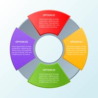 Plantilla de infografía de cuatro opciones o diagrama de flujo de trabajo. vector