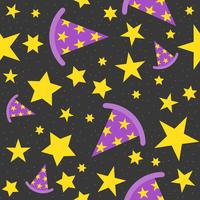 halloween background magic star theme vector