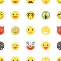 Emoticon seamless pattern, flat design for use as wallpaper or background vector