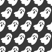 Fantasma, patrón transparente de Halloween, diseño plano con máscara de recorte vector