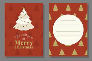 Christmas greeting or invitation card template, flat design vector