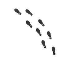 foot print on white background, flat design vector