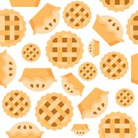 Pie de patrones sin fisuras panadería producto diseño plano vector