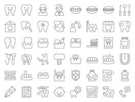 dentist and dental clinic related icon, thin line style
