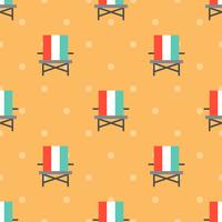 Beach chair seamless pattern for use as wrapping paper gift vector