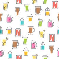 summer beverage theme seamless pattern for wallpaper or wrapping paper vector