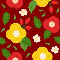 floral seamless pattern, flat design for use as background