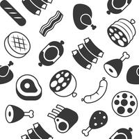 Butchery meat Seamless pattern for wrapping paper gift, backdrop or wallpaper vector