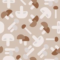 Mushroom seamless pattern, flat design vector