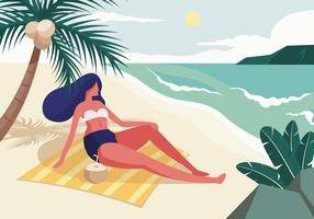 Person Enjoying Summer vector