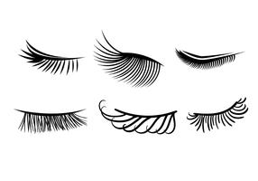 Eyelashes Clipart Set vector