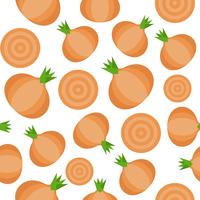 Onion seamless pattern, flat design for use as wallpaper, wrapping paper vector