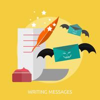 Writing Messages Conceptual illustration Design vector