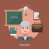 Teacher Conceptual illustration Design vector