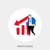 Profit Down Conceptual illustration Design vector