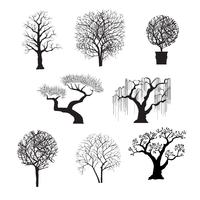 tree silhouettes for design vector