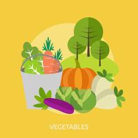Verduras Conceptual Ilustración Diseño vector