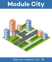 Urban Isometric skyscraper vector