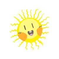 Cute smile sun vector