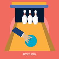 Bowling 2 ilustración conceptual diseño vector