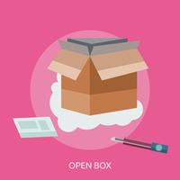 Open Box Conceptual illustration Design vector