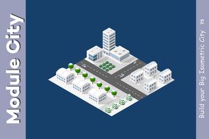 Isometric module is area landscape vector