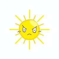 Cute smile sun vector