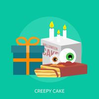 Creepy Cake Conceptual ilustración Diseño vector