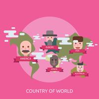 Country of World Conceptual illustration Design vector