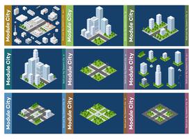 Urban Isometric skyscraper vector