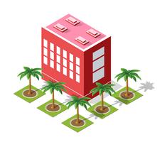 Isometric 3D city landscape vector