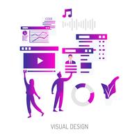 Visual Design Conceptual illustration Design vector