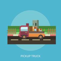 Pickup Truck Conceptual ilustración Diseño vector