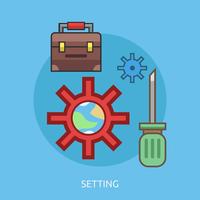 Setting Conceptual illustration Design vector