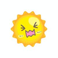 Cute smile sun vector