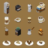 Coffee Isometric Set vector