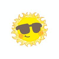 Cute smile sun vector