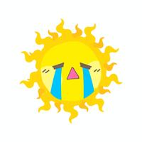 Vector lindo sol grito