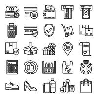 Pack de iconos al por menor vector