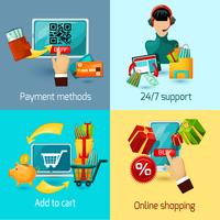 E-commerce Flat Set vector