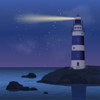 Lighthouse In Night vector