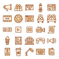 Cinema icons pack vector